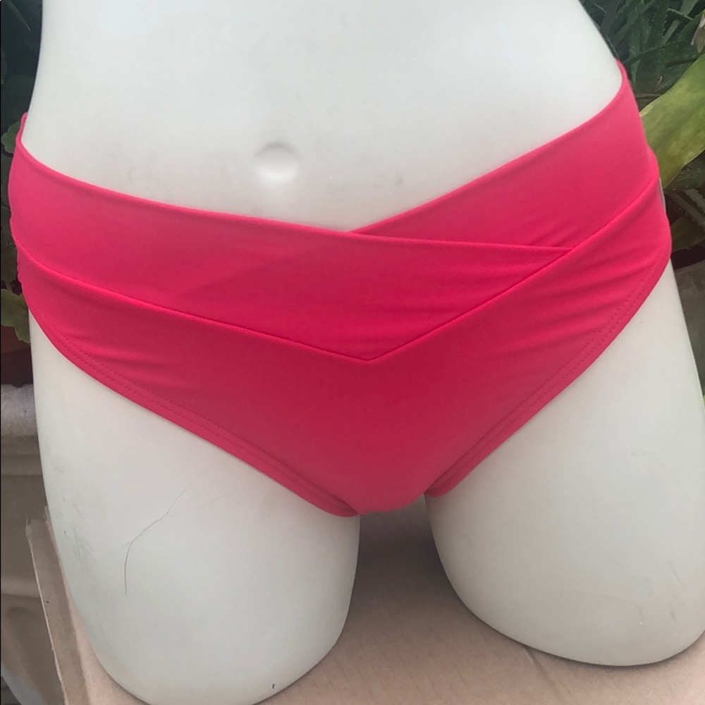 Women’s Solid Red V-Front Bikini Bottoms